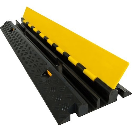 Electriduct Cable Protector, 1.90 in H, 40 in L, 10 in W, 2 Channel, Rubber CP-RPS-212